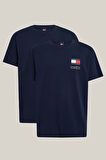 Tommy Hilfiger Erkek 2'li Lacivert T-Shirt