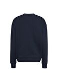 Tommy Jeans Bisiklet Yaka Düz Lacivert Kadın Sweatshırt TJW BXY BADGE CREW EXT