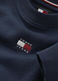 Tommy Jeans Bisiklet Yaka Düz Lacivert Kadın Sweatshırt TJW BXY BADGE CREW EXT