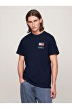 TOMMY JEANS ERKEK SLIM ESSENTIALENTIAL FLAG T-SHIRT EXT