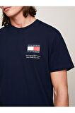 TOMMY JEANS ERKEK SLIM ESSENTIALENTIAL FLAG T-SHIRT EXT