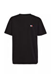 Erkek TJM REG BADGE TEE EXT T-Shirt-Siyah | XS