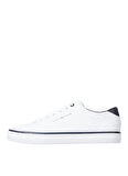 Tommy Hilfiger Beyaz Erkek Sneaker TH HI VULC CORE LOW LEATHER