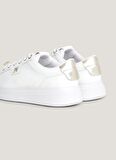 Tommy Hilfiger Beyaz Kadın Deri Sneaker FW0FW077800K7