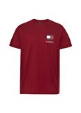 Tommy Jeans Düz Kırmızı Erkek T-Shirt DM0DM18263XMO