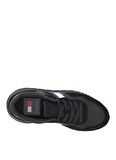 Tommy Hilfiger Siyah Erkek Süet Sneaker TJM MODERN RUNNER