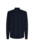 Tommy Hilfiger Slim Fit Düğmeli Yaka Mavi Erkek Gömlek MW0MW33761