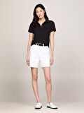 Kadın Slim Polo Tişört-Siyah | XS