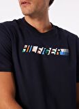 Tommy Hilfiger Bisiklet Yaka Mavi Erkek T-Shirt MW0MW34419