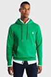 Tommy Hilfiger Erkek Monogram Yeşil Hoodie
