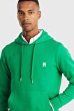 Tommy Hilfiger Erkek Monogram Yeşil Hoodie