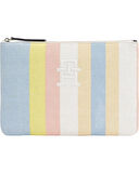 Tommy Hilfiger Th Beach Pouch Stripes Kadın Clutch