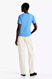 Kadın Slim Fit T-Shirt - Mavi | S