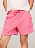 Tommy Hilfiger Lastikli Bel Normal Pembe Kız Çocuk Şort ESSENTIAL SHORTS