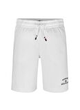 Tommy Hilfiger Lastikli Bel Normal Beyaz Erkek Şort TH LOGO SWEATSHORTS