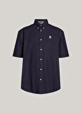Tommy Hilfiger Normal Gömlek Yaka Mavi Erkek Gömlek MW0MW34551DW5