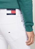 Tommy Jeans Normal Bel Normal Beyaz Erkek Denim Pantolon DM0DM187461CE