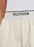 Tommy Hilfiger Lastikli Bel Normal Bej Kadın Şort MONOTYPE PULL ON SHORT