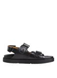 Tommy Hilfiger Deri Siyah Kadın Sandalet FW0FW07736BDS