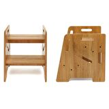 Minera Çocuk / Yetişkin Montessori Ahşap Basamak, Yükseltici, Tabure