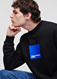 Bisiklet Yaka Siyah Erkek Sweatshırt 231D1804_KLJ REGULAR LOGO SWEAT