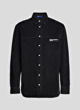 Normal Siyah Erkek Denim Gömlek 236D1601_KLJ REGULAR DENIM JACKET