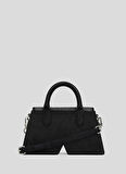 KARL LAGERFELD Siyah - Gümüş Kadın 25,5x15x6,5 cm Deri Çapraz Çanta 236W3179999