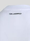 KARL LAGERFELD Yuvarlak Yaka Baskılı Beyaz Kadın T-Shirt 240W1701