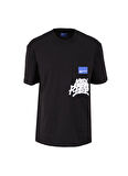 Karl Lagerfeld Jeans Siyah Erkek T-Shirt 241D1703_KLJ POCKET GRAFFITI TEE