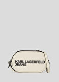 Karl Lagerfeld Jeans Krem 21x13x7,5 cm Kadın Çapraz Çanta 245J3010