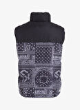 KLJ BLOCKED PUFFER VEST Baskılı Siyah Erkek Yelek 245D1504