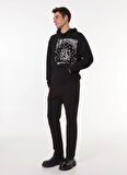 Karl Lagerfeld Jeans Dik Yaka Siyah Erkek Sweatshırt 245D1805_KLJ REGULAR BANDANA HOODIE