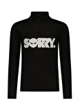 Super Rebel Düz Siyah Erkek Çocuk T-Shirt R409-6402-099s-SPURT Ski sport jers