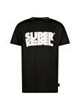 Super Rebel Düz Siyah Erkek Çocuk T-Shirt R501-6401-Surfer swim shirt short s
