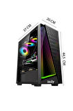 Mintra Eye X I5-10400f 8GB 256GB SSD M.2 Gddr5 4GB RX550 512w 80+ 24" Oyuncu Masaüstü Bilgisayarı
