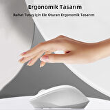 Philips SPK7448 Bluetooth 5.2 ve 2.4GHz 1600DPI Sessiz Optik Kablosuz Mouse Beyaz