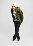 Karl Lagerfeld Jeans Bisiklet Yaka Baskılı Beyaz Erkek T-Shirt 246D1705_KLJ REGULAR SSLV KARL TEE