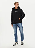 Karl Lagerfeld Jeans Kapüşon Yaka Siyah Erkek Sweatshırt 246D1805_KLJ REGULAR KARL HOODIE