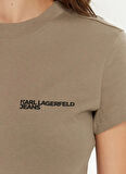 Karl Lagerfeld Jeans Bisiklet Yaka Düz Deve Tüyü Kadın T-Shirt A1W17004