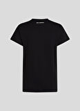 KARL LAGERFELD Bisiklet Yaka Düz Siyah Kadın T-Shirt A1W17019