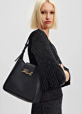 KARL LAGERFELD Deri Siyah Kadın Omuz Çantası A1W30434999