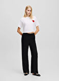 KARL LAGERFELD Bisiklet Yaka Düz Beyaz Kadın T-Shirt A1W17074