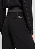 KARL LAGERFELD Yüksek Bel Standart Siyah Kadın Pantolon A3W10096