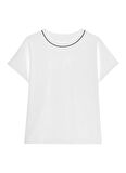 Karl Lagerfeld Jeans Yuvarlak Yaka Baskılı Beyaz Kadın T-Shirt A3W17098