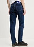 Karl Lagerfeld Jeans Yüksek Bel Dar Paça Standart Mavi Kadın Denim Pantolon A3W10064