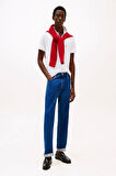 Tommy Hilfiger Erkek  Beyaz Regular    Yaka Polo  T-Shirt