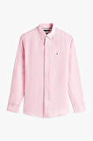 Erkek Th Pigment Dyed Solid Gömlek - Pembe | S