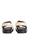 Tommy Hilfiger Deri Krem Kadın Sandalet FW0FW08799