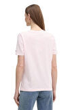 Kadın Th Script Logo T-Shirt - Pembe | L