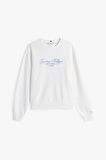 Kadın Th Regular Script Logo Sweatshirt - Ekru | S